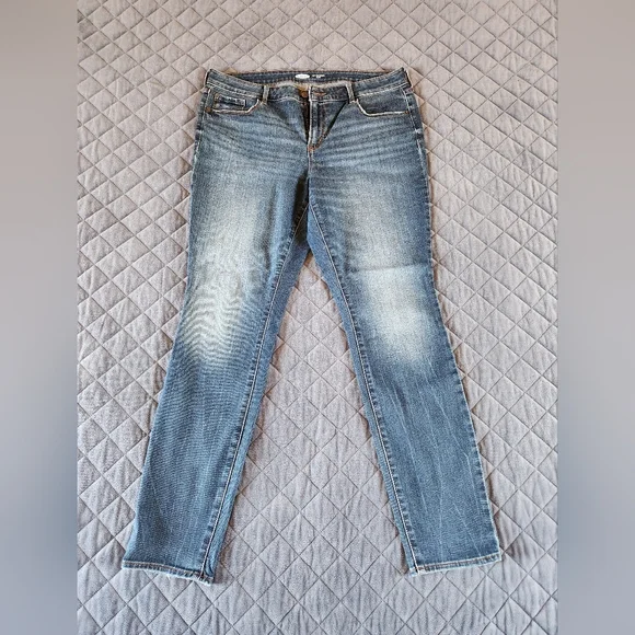 Women's Old Navy Pop Icon Skinny Midrise Blue Jeans Sz 14 - Picture 1 of 5